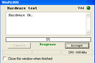 Программа WinPic800 тест программатора